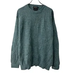 PENDLETON ウールニット セーター 2XL ライトブルー グリーン プルオーバー ウール ビッグサイズ 秋冬物 a803-5500