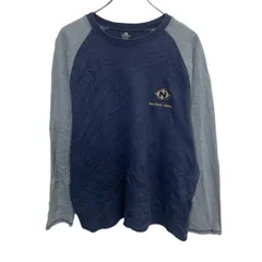 NAUTICA 長袖 ロゴTシャツ S ネイビー グレー ノーティカ プルオーバー ラグラン ワンポイント ロンT ロングTシャツ 春物 a803-5515