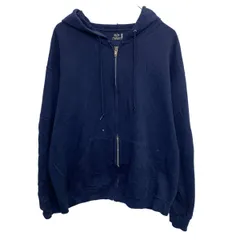 FRUIT OF THE LOOM 無地スウェット パーカー L ネイビー フルーツオブザルーム ジップアップ ジップフーディー トップス 春秋物 a803-5551