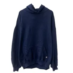 90s～メキシコ製 RUSSELL ATHLETIC 無地スウェット パーカー 2XL ネイビー ラッセルアスレティック プルオーバー 90年代～ 秋物 a803-5565