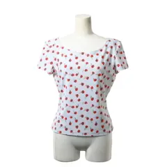 CHANEL 99S P13561V07712 ローズプリント Tシャツ CHANEL 99S P13561V07712 Rose Print T-shirt 40 Light Blue F/S from