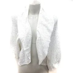 エポカ EPOCA カーディガン ニット 五分袖 40 白 ホワイト /RT