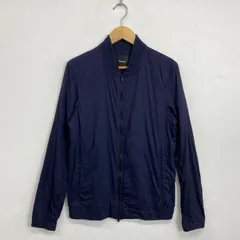 00s THEORY セオリー MA-1 ボンバージャケット ダブルジップ ブルゾン ネイビー ノーカラー ジップアップ メンズ サイズ XS C266のサムネイル
