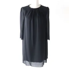 【ドンドン見直し】未使用品★正規品 FOXEY NEWYORK フォクシーニューヨーク 31666 シースルースリーブ レイヤード ドレスワンピース 黒 38 日本製 タグ付