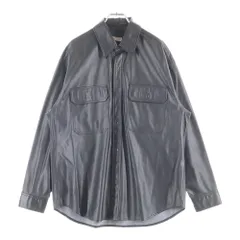 BEAUTY&YOUTH UNITED ARROWS (ビューティーアンドユースユナイテッドアローズ) 2POC フェイクレザー 長袖ビッグシルエットシャツ ブラック 1211-149-7739