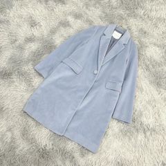 Theory luxe ♡ ウール ワンボタンチェスターコート 淡ブルー - メルカリ