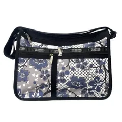 レスポートサック LesportSAC ショルダーバッグ 斜め掛け メッセンジャー 花柄 グレー ブラック