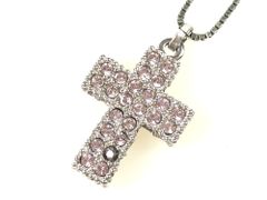 Swarovski スワロフスキー ネックレス クロス 十字架 ピンク ハート 