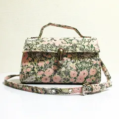 美品 TSURU by Mariko Oikawa ツルバイマリコオイカワ Cadeau フラワージャガード ショルダーバッグ ピンク レディース 古着 中古 USEDのサムネイル