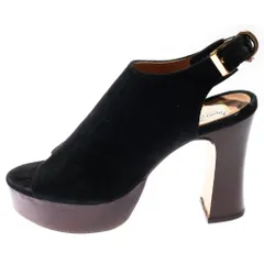 Pippi (ピッピ) OPEN TOE COVERD LUIHEEL 105 オープン トゥ カバード ルイヒール ベロアサンダル レディース ブラック PP13S-LHSL9のサムネイル
