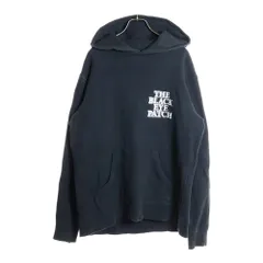 THE BLACK EYE PATCH (ブラックアイパッチ) 胸ロゴデザイン カンガルーポケット フーデッド スウェット パーカー ブラック 50641202
