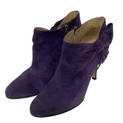良品 Valentino Garavani ヴァレンティノガラヴァーニ ショートブーツ ブーティ サイズ36.5 23.5cm相当 パープル レディース 古着 中古 USED