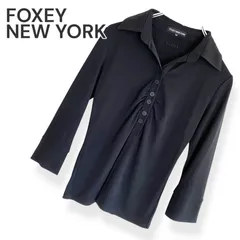 FOXEY NEW YORK(フォクシーニューヨーク) 長袖カットソー サイズ42 L レディース美品  - 31331 ダークグレー FOXEY NEW YORK(フォクシーニューヨーク) 長袖カットソー サイズ42 L