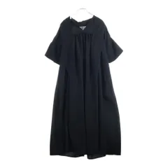 ENFOLD (エンフォルド) PEライトジョーゼット スカーフネック ドレス ワンピース ブラック レディース 300FA433-1590のサムネイル