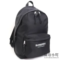 バーバリー ジェット ロゴプリント バックパック ブラック エコナイロン リュックサック デイパック 8021084 JET BACKPACK