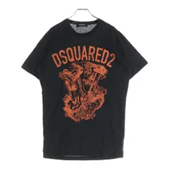 DSQUARED2 (ディースクエアード) フロントロゴデザイン クルーネック カットソー 半袖Tシャツ ブラック S74GD0636