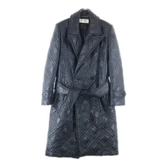 SAINT LAURENT PARIS (サンローランパリ) 21AW キルティング ベルテッド パテッドチェスターロングコート ジャケット ブラック 661456のサムネイル