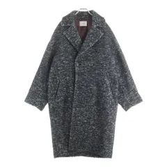 IENA (イエナ) 17AW モヘヤ混 ロングツウィードコート レディース ブラック 17-020-900-5340-3-0