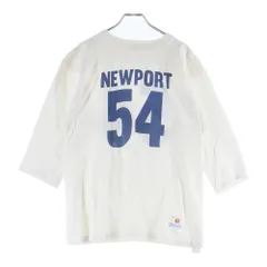 CHAMPION (チャンピオン) ×STANDARD CALIFORNIA スタンダード カリフォルニア 染み込みプリント 7分丈 半袖フットボールTシャツ カットソー ホワイト