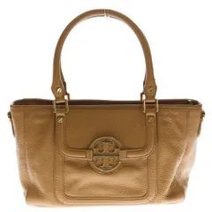 TORY BURCH (トリー バーチ) ゴールドプレート ジッパード 2WAYショルダー ハンドバック ブラウン レディース HSP037-12-13