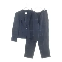 ARMANI COLLEZIONI (アルマーニ コレツィオーニ) プラッドパターン セットアップ テーラードジャケット ロングパンツ ブラックのサムネイル