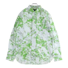 COMME des GARCONS HOMME DEUX (コムデギャルソン オムドゥ) 24AW AD2024 ペイント デザイン ストライプ 長袖 シャツ グリーン DN-B055のサムネイル