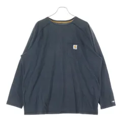 CARHARTT (カーハート) Force Cotton Delmont Long Sleeve T-Shirt フォースコットン ロングスリーブ カットソー 長袖Tシャツ ネイビー