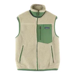 PATAGONIA (パタゴニア) 09AW Classic Retro X クラシックレトロX ボアフリースベスト ジャケット ベージュ/グリーン 23046F9