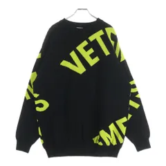 VETEMENTS (ヴェトモン) 22AW GIANT LOGO KNITTED SWEATER ジャイアントロゴ ニットスウェット セーター イエロー/ブラック UA53KN200Yのサムネイル