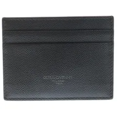 DOLCE & GABBANA (ドルチェアンドガッバーナ) ロゴ刻印 レザーカードケース 財布 ブラック