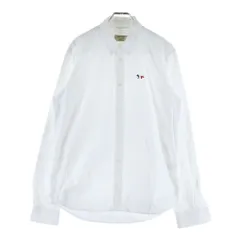 MAISON KITSUNE (メゾンキツネ) 胸ロゴデザイン ボタンダウン 長袖シャツ ホワイト FM00400WC2010のサムネイル