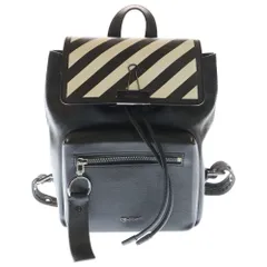 OFF-WHITE (オフホワイト) SMALL DIAGONAL BACKPACK スモール ダイアゴナル レザー バックパック リュック ブラック/ホワイトのサムネイル