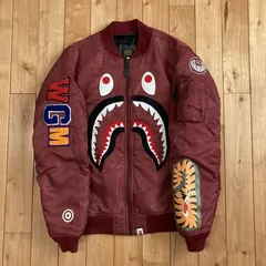SHARK MA-1 Bomber Jacket Sサイズ a bathing ape BAPE エイプ ベイプ アベイシングエイプ シャーク フライト ジャケット WGM wi87のサムネイル