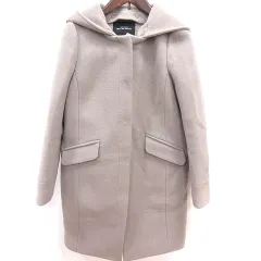 グリーンレーベルリラクシング ユナイテッドアローズ green label relaxing コート ノーカラー 総裏地 フード付 ウール 36 ベージュ /RT