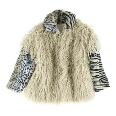 DIESEL (ディーゼル) ロングファー レオパードカラー ジャケット ベージュのサムネイル