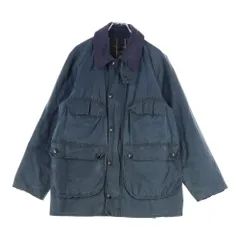 Barbour (バブアー) 80S VINTAGE BEDALE UK製 ビデイル 2ワラントタグ 4ポケット オイルドコットンジャケット ネイビーのサムネイル