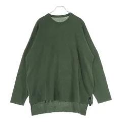ISAMU KATAYAMA BACKLASH (イサムカタヤマバックラッシュ) 21AW カシミヤ混 クルーネック ウールニットセーター カーキ KN-769-01のサムネイル
