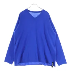 ISAMU KATAYAMA BACKLASH (イサムカタヤマバックラッシュ) 21AW カシミヤ混 Vネック ウールニットセーター ブルー KN-769-04のサムネイル