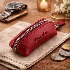 新品 小銭入れ 極小 本革 コインケース 本皮 YKKファスー ワインレッド