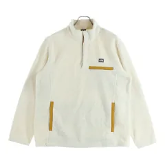 THE NORTH FACE (ザノースフェイス) SHERPA TECH L/S SNAP TEE 両面ロゴ ハーフスナップボタン ボアフリースジャケット アイボリー/イエロー NT7LL54B