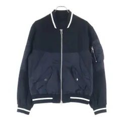 SOPHNET. (ソフネット) FABRIC MIX BOMBER BLOUSON ファブリック ミックス ナイロン ボンバーブルゾンジャケット ブラック SOPH-190058