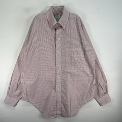 古着 70's～80's/70年代～80年代 ヴィンテージ ブルックスブラザーズ Brooks Brothers 長袖シャツ 6ボタン ボタンダウン M  レッド系 チェック メンズ