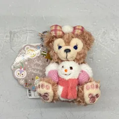 美品 Disney ディズニー ダッフィー＆フレンズ シェリーメイ ぬいぐるみ バッチ ウィンターホリデー 雪だるま