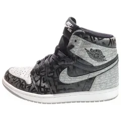 NIKE (ナイキ) AIR JORDAN 1 RETRO HIGH OG REBELLIONAIRE エアジョーダン1 レベリオネア ハイカットスニーカー ブラック/グレー US9/27cm 555088-036のサムネイル