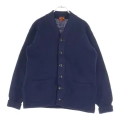 CHAMPION (チャンピオン) 30-40S VINTAGE ヴィンテージ 初期ランタグ パッチ無 ウールニット レタードカーディガン ネイビーのサムネイル