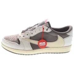 NIKE (ナイキ) ×TRAVIS SCOTT AIR JORDAN 1 LOW REVERSE MOCHA トラヴィススコット エアジョーダン 1 ローカットスニーカー ブラウン/ホワイト US8/26cm DM7866-162