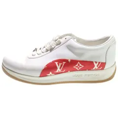 LOUIS VUITTON (ルイヴィトン) 17AW ×LV SPORT SNEAKER シュプリーム スポーツ モノグラムデザイン ローカットスニーカー ホワイト 1A3EQ5のサムネイル