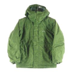 PATAGONIA (パタゴニア) ロゴプリント フーデッドジップアップジャケット キッズ グリーン 68441F0