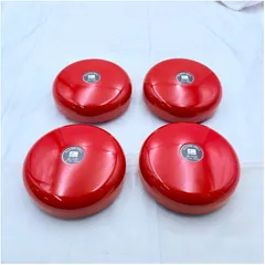 【❗️✨防災設備ヴィンテージ✨❗️】アツミ電気 非常ベル BL1120 DC12V 1986年製 警報ベル レッド 4個セット ジャンク