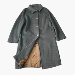 買い得 マックスマーラ Max Mara バージンウール ロングコート グレー 40 L 定番モデル 希少 最高級ライン 白タグ ヴァージンウール100%